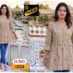 Women Embroidered Flared Top – 1024